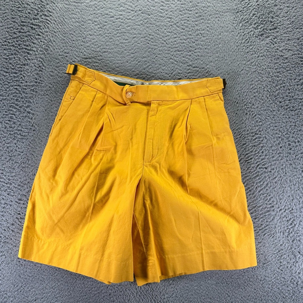 Banana Republic BR Athletics‎ Shorts Men's 32 Yellow Cotton Chino Plated Preppy